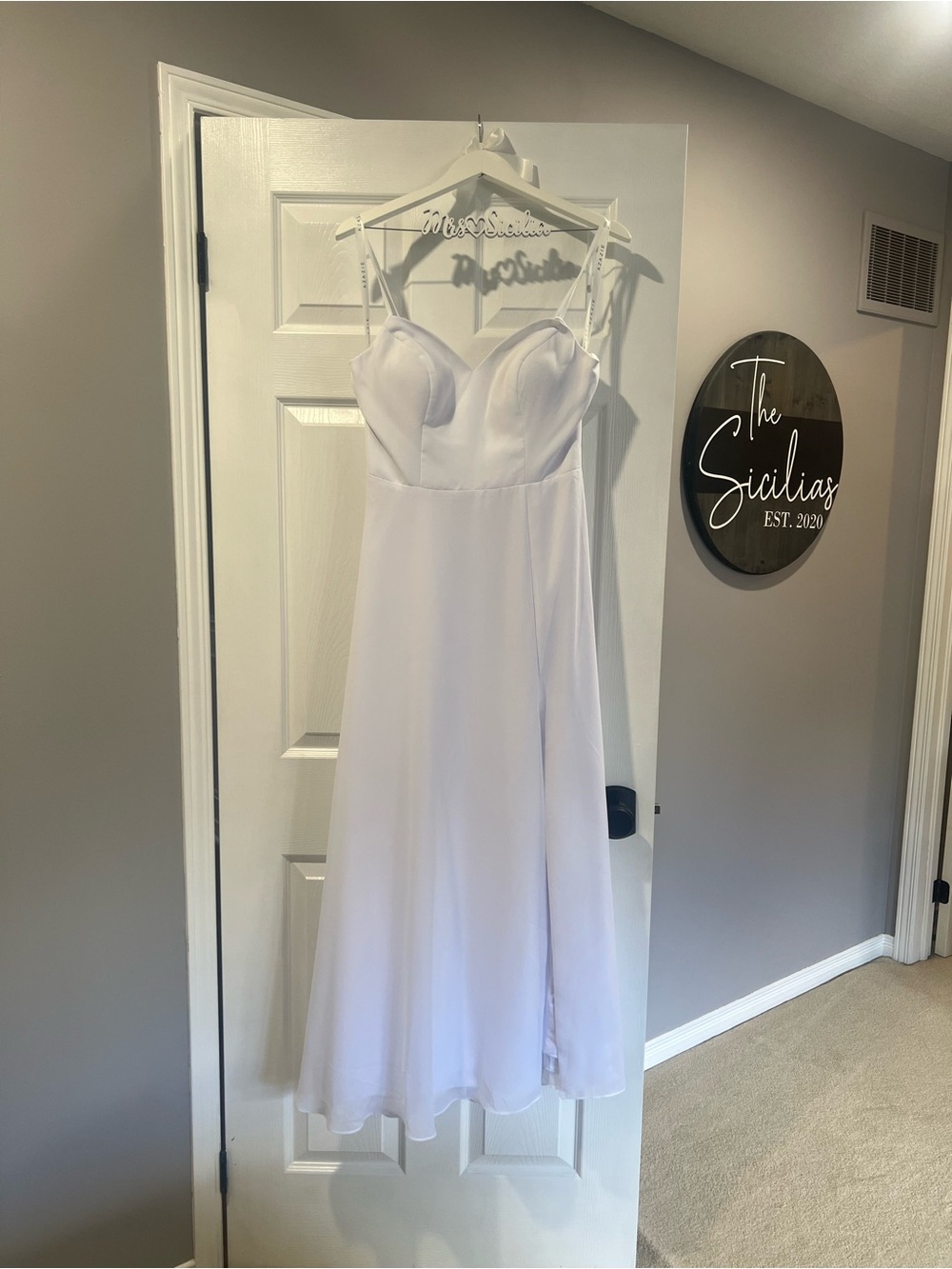 Azazie White Strapless Midi Dress with Sweetheart Bodice